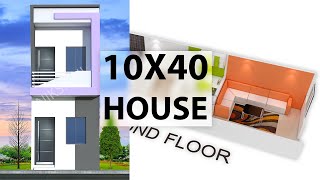 10X40 House plan with 3d front design nikshail [upl. by Dwain]