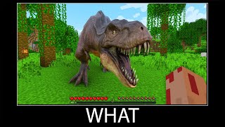 Minecraft wait what meme part 374 realistic minecraft Dinosaur [upl. by Shayne]