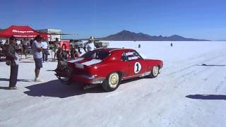 Big Red Camaro Leaving the Start Line at Bonneville 2013 [upl. by Enelrak]