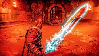 Kratos gets Blade of Olympus amp destroys enemies  God of War Ragnarok Valhalla DLC PS5 [upl. by Nitsrek]