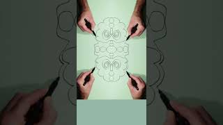 Trick Art Drawing Symmetrical Dance S59shorts Trick Art drawing art [upl. by Nyliahs]