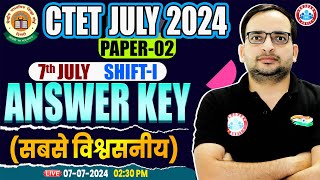 CTET Answer Key 2024  CTET Exam Analysis 1st Shift CTET Paper 2 Solution CTET Exam Review By RWA [upl. by Adimra858]