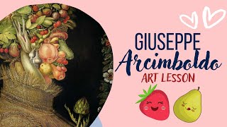 Giuseppe Arcimboldo for kids Quick Art lesson for children [upl. by Nosnirb]