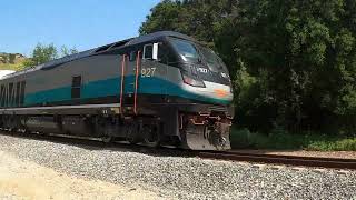 Railfanning Amtrak and Metrolink trains at Corriganville Park Simi Valley California [upl. by Jana69]