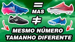 COMO ACERTAR NO TAMANHO DA CHUTEIRA  NIKE ADIDAS PUMA [upl. by Kendry]