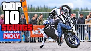 TOP 10 Best Motorcycle Tricks amp Combos at StuntArt 2016 [upl. by Rihaz434]