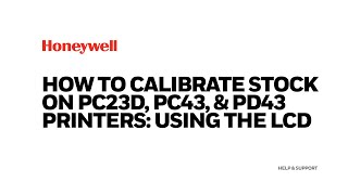 How to calibrate stock on PC23d PC43 PD43 printers  using the LCD [upl. by Banks]