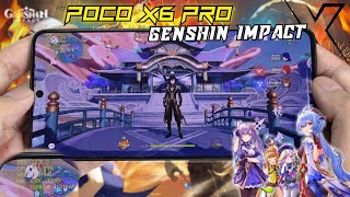 Poco X6 Pro Genshin Impact Gaming test  Dimensity 8300 Ultra 120Hz Display [upl. by Hansel]