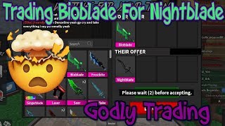 I TRADED BIOBLADE FOR NIGHTBLADE MM2 [upl. by Sinnelg]