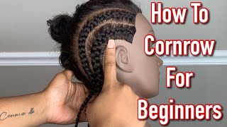 How To Cornrow Braids To Scalp  Beginner Friendly  Cornrow Tutorial [upl. by Imojean689]