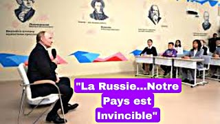 La Russie est un Invincible dit Poutine aux Écoliers Russes  News [upl. by Wager]