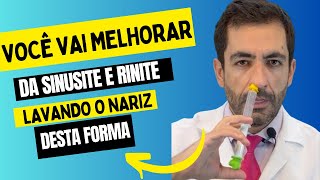 Como melhorar da sinusite e rinite com a lavagem nasal [upl. by Bergstrom]