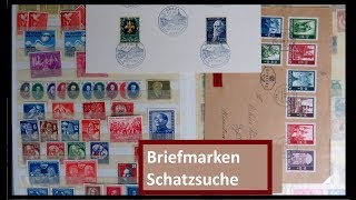 Briefmarken wertvoll Schatzsuche in Briefmarkenposten Deutschland Österreich und Vatikanstaat [upl. by Kanor259]