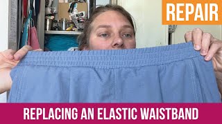 How to fix an elastic waistband on a pair of shorts [upl. by Nyleek831]