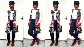 How to Make a LINED OPEN JACKET with POCKETS using AFRICAN PRINT FABRIC ANKARA [upl. by Dicks623]