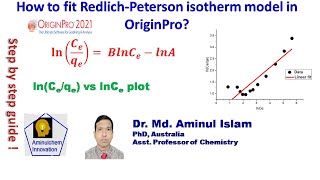 How to fit linear RedlichPeterson isotherm model in OriginPro [upl. by Trow]