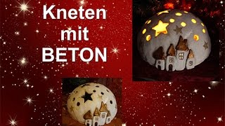 DIY Trend Gartendeko aus Beton zum Kneten  Knetbeton [upl. by Larimore]