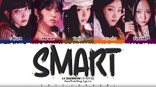 LE SSERAFIM 르세라핌  SMART Lyrics Color CodedHanRomEng [upl. by Marijo]