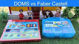 Doms vs Faber castell pencil set classicminifood chuttibomma doms fabercastell [upl. by Lail974]