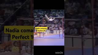 Nadia Comaneci perfect ten  amazing gymnastic skills  olympicgymnast athletics gymnast [upl. by Ahsikat]