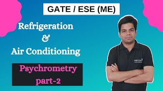 Psychrometry Part 2 RAC Thermodynamics GATE ESE [upl. by Jorgenson]