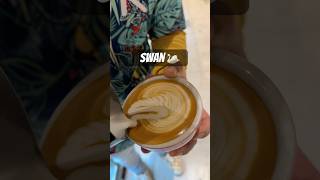 Basic latte art Part 93 swanlatteart latteeart basiclatteart shorts [upl. by Ahsenar]