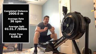 Nick Masciantonio 2K Row  2024 World Rowing Indoor Championship [upl. by Otreblide]