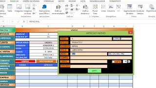 Sistema de facturacion excel gratis productos e inventario 2 [upl. by Adore495]