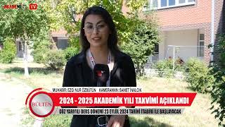 Bülten  Süleyman Demirel Üniversitesi 2024 2025 Akademik Takvim Yayınlandı [upl. by Annot]