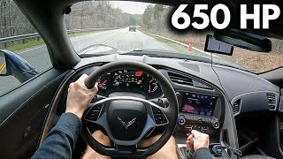 650HP 2017 Corvette Z06 POV Drive LOUD [upl. by Imoian]