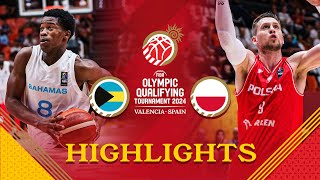 Unbeaten Bahamas 🇧🇸 too strong for Poland 🇵🇱  Highlights  FIBA OQT 2024 Spain [upl. by Calandra]