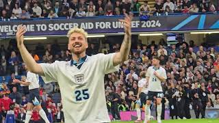 Soccer Aid 2024  Both teams with their mascots [upl. by Eive]