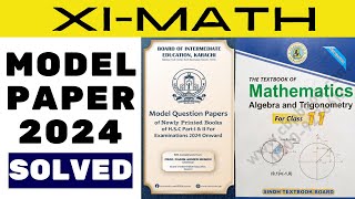 Class 11 Math model paper 2024 Complete Solved  firstyear Model Paper 2024 [upl. by Ardnala349]