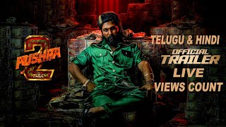 Pushpa 2 The Rule Trailer Telugu amp hindi Live views count 1 Allu Arjun Sukumar  Rashmika Mandanna [upl. by Ahsrats893]