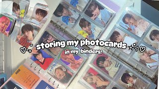 𐙚 ‧₊˚ storing photocards in my binders ♡ enhypen riize zerobaseone amp nct ⋆˙⟡♡ [upl. by Coyle28]