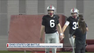 Kyle McCord and Devin Brown The Ohio State QB battle [upl. by Ayotnom828]