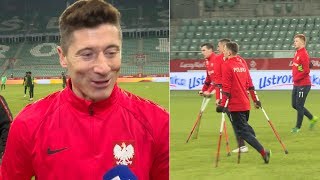 Robert Lewandowski i ampfutboliści quotNie strzeliłem im żadnego karnegoquot [upl. by Ailes]