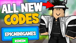 ALL EPIC MINIGAMES CODES April 2023  ROBLOX Codes SECRETWORKING [upl. by Annaj719]