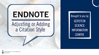 EndNote 12 Adding new citation styles [upl. by Sproul]