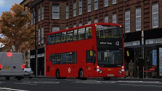 OMSI 2 London Citybus Evociti B5LH Go AheadLondon MHV15 Rt12 CamberwellGreen→Oxford Circus [upl. by Annwahsal]