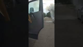 Firefighter helmet cam car fire 7262024 firefighter helmetcam [upl. by Ylas]