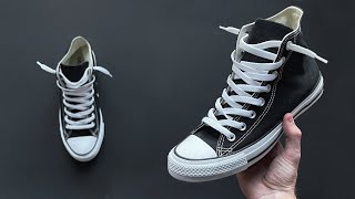 How To Tie Laces On Converse High Tops [upl. by Malinin513]