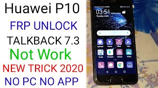 Huawei P10 VTR L29 FRP Bypass Android 9 1 0 Talkback 7 3 Fix not shown safe mode [upl. by Mungo]