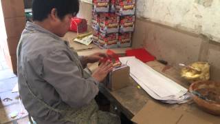 Firework Worker Making Firework Cakes in China [upl. by Lahey]