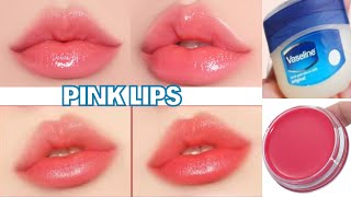 HOW TO MAKE NATURAL DIY LIP BALM AT HOME Only 2 Ingredients Natural beauty tips  Soft pink lips [upl. by Ihcego]