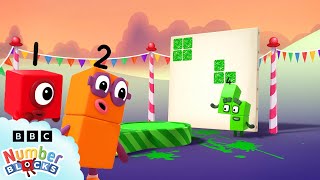 Stampolines and Number Fun  Learn to Count  Maths for Kids  Numberblocks [upl. by Uehttam]