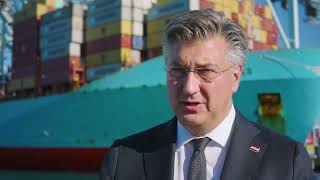 Croatian Prime Minister Andrej Plenković Visits the Port of Los Angeles [upl. by Krakow]