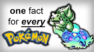 One Fact For EVERY Pokemon [upl. by Dempstor]