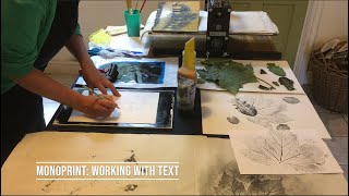 Monoprint Working With Text [upl. by Lekram]