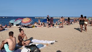 Barcelona Beach Walk August 2024 Summer Spain 4K [upl. by Mylander]